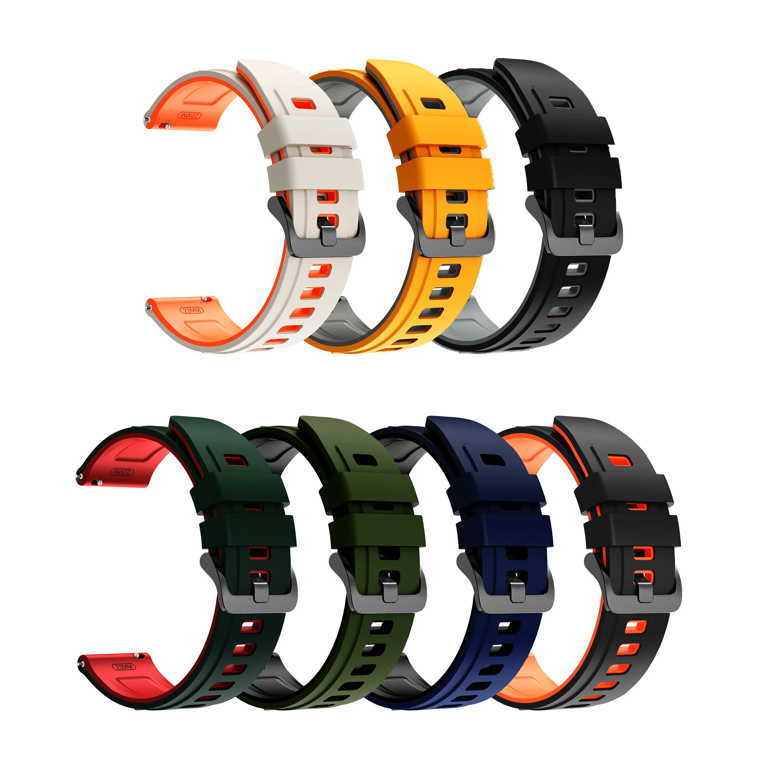 22mm Silikon-Uhrenarmband für Amazfit GTR 4 3 Pro 2 2e GTR 47mm Uhrenband für Amazfit Balance Bip5 T-Rex 3 Handgelenkband Armband