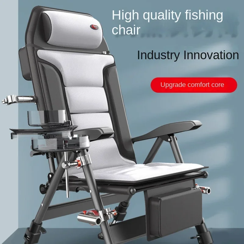 

Outdoor Fishing Chair Wholesale All-terrain Multi-functional Folding Portable Thickened Reclining Table Fishing Chair Stool