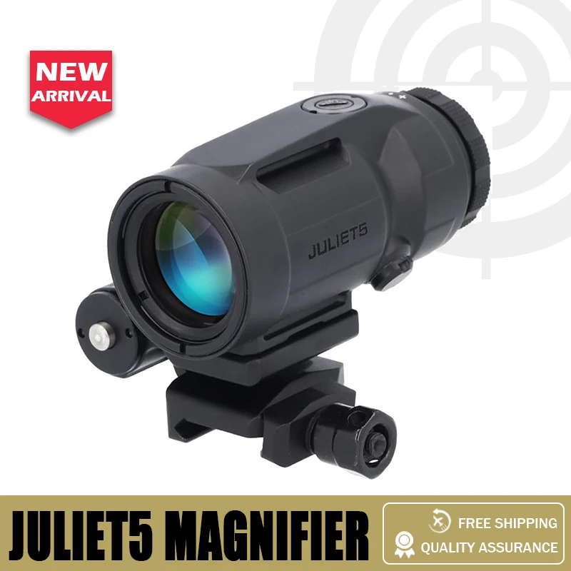 

JULIET5 Magnifier 5XSight with Switch to Side QD Absolute Co-witnessor Lower Third Mount for Red Dot Holographic Sight Full Mark