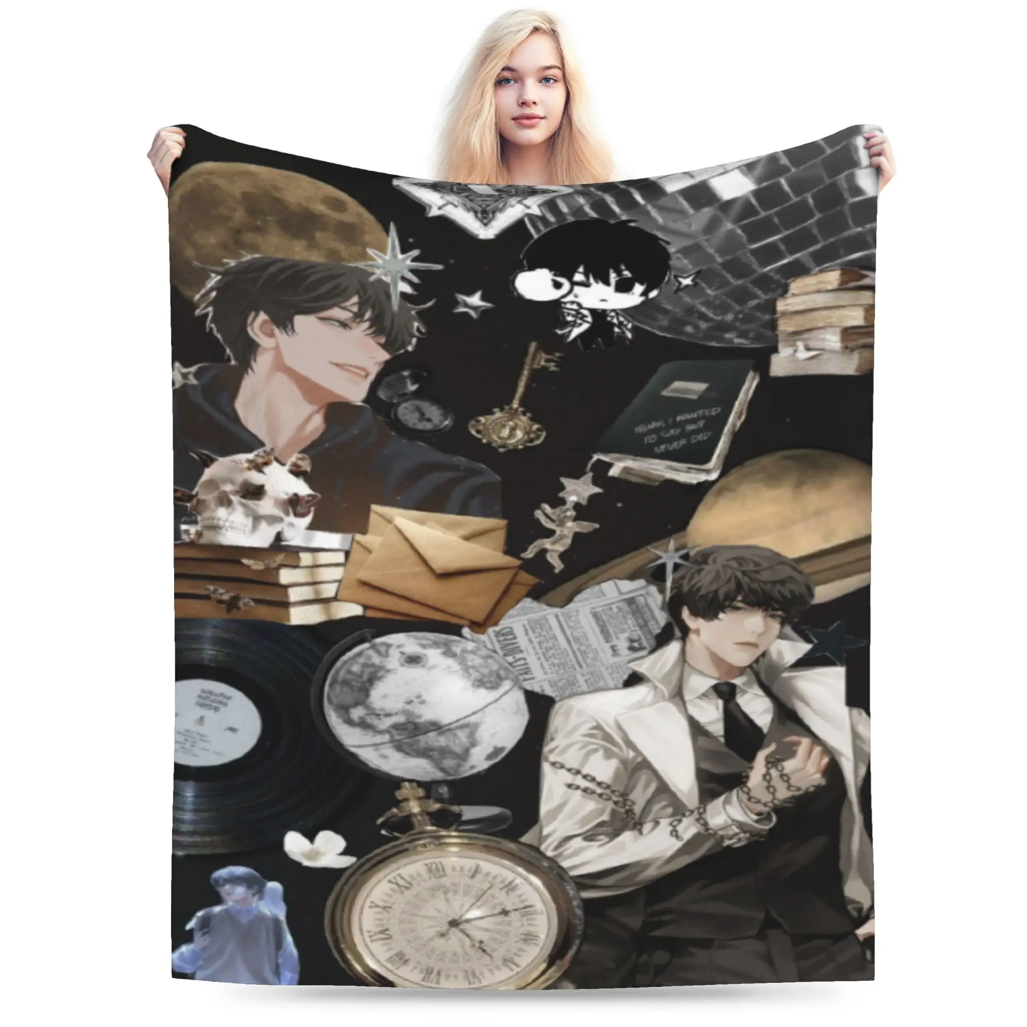 Novel Omniscient Reader Viewpoint  Blankets Velvet  Cozy Lightweight Thin Throw Blanket for Bedding Plush Thin Quilt