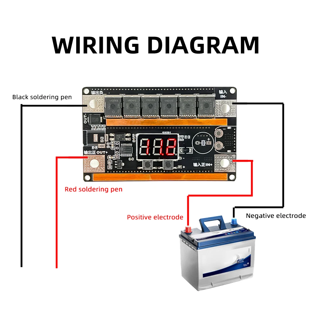 Imagem -03 - Ponto Soldador Kit Faça Você Mesmo Portátil 12v 18650 Armazenamento de Energia da Bateria de Lítio Máquina Solda a Ponto Pcb Placa Circuito Equipamentos de Solda