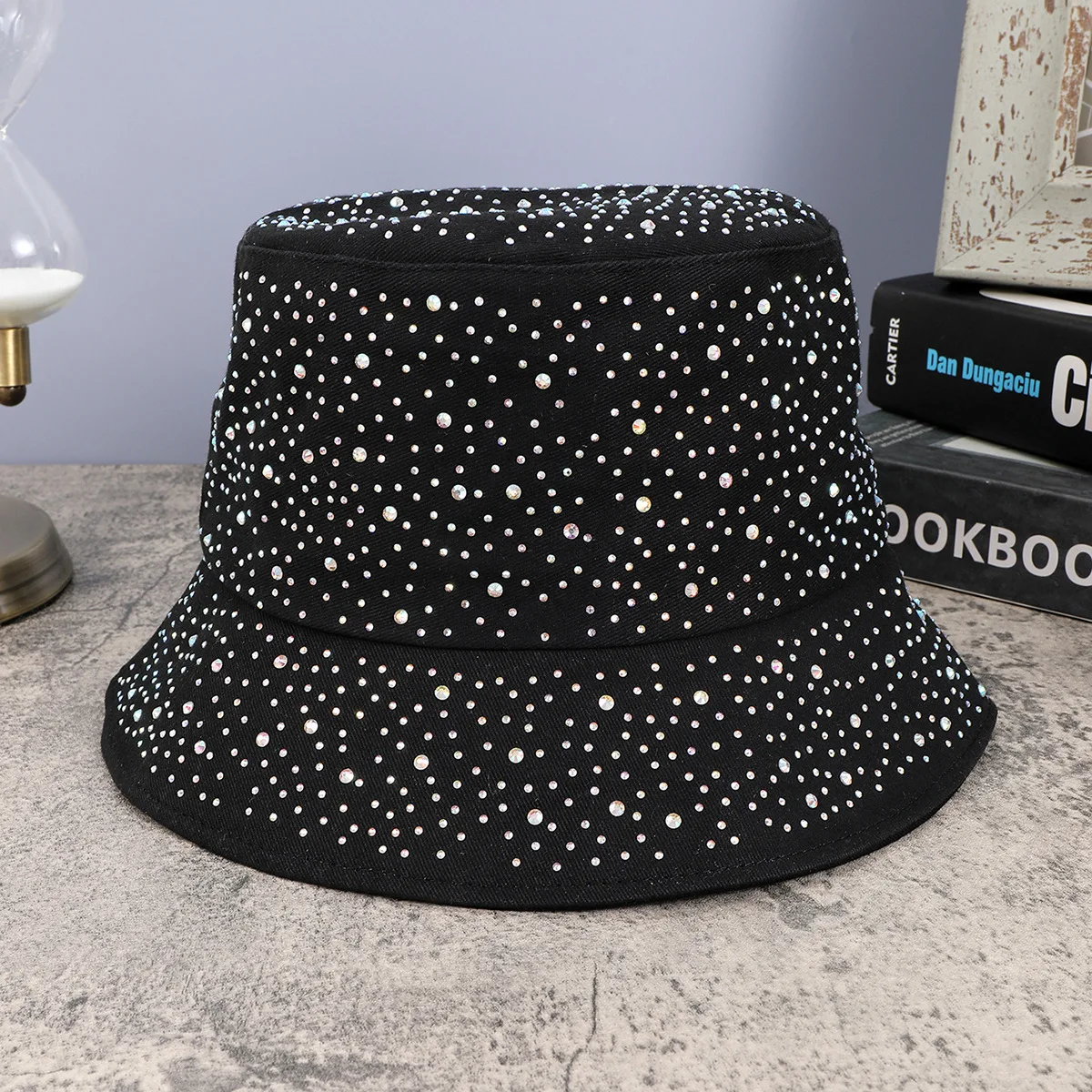 

Starry Sky Water Diamond Basin Hat Women Foldable Fisherman Hat Show Face Small Fashion Student Male Bucket Hat Caps 4m800