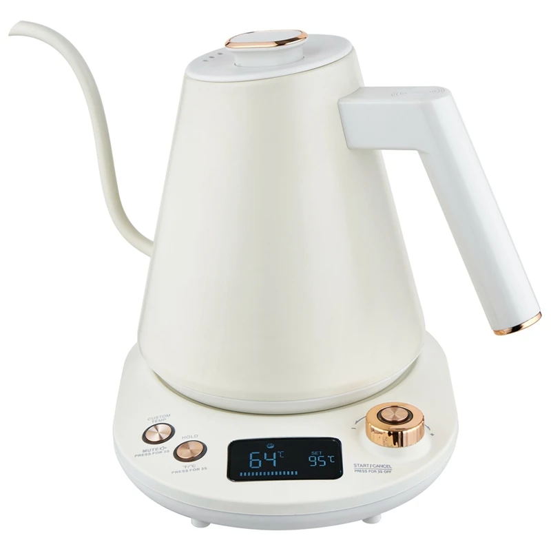 

Gooseneck Kettle Temperature Control, Pour Over Electric Kettle For Coffee And Tea,1100W Rapid Heating,1L,EU Plug