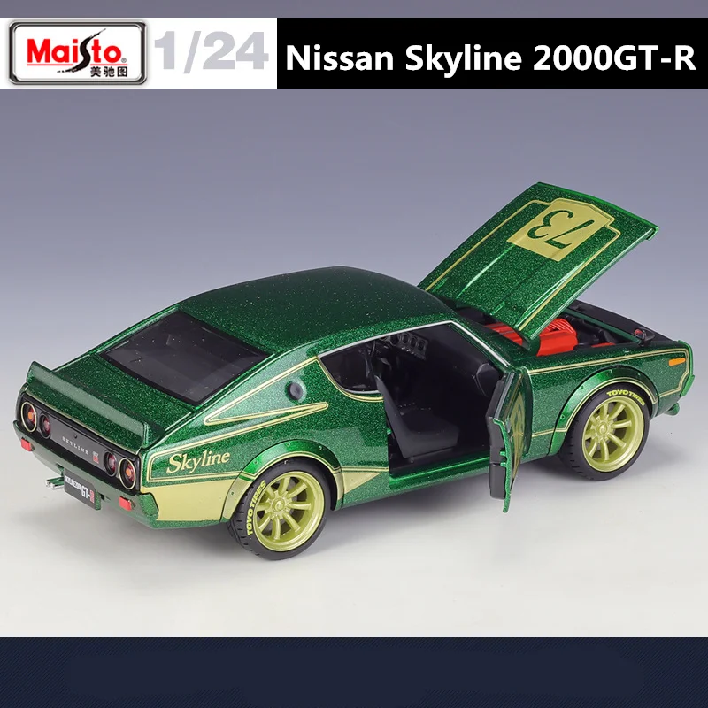 Maisto 1:24 Nissan Skyline 2000 GT-R GTR Alloy Sports Car Model Diecast Metal Toy Racing Car Vehicles Model Simulation Kids Gift