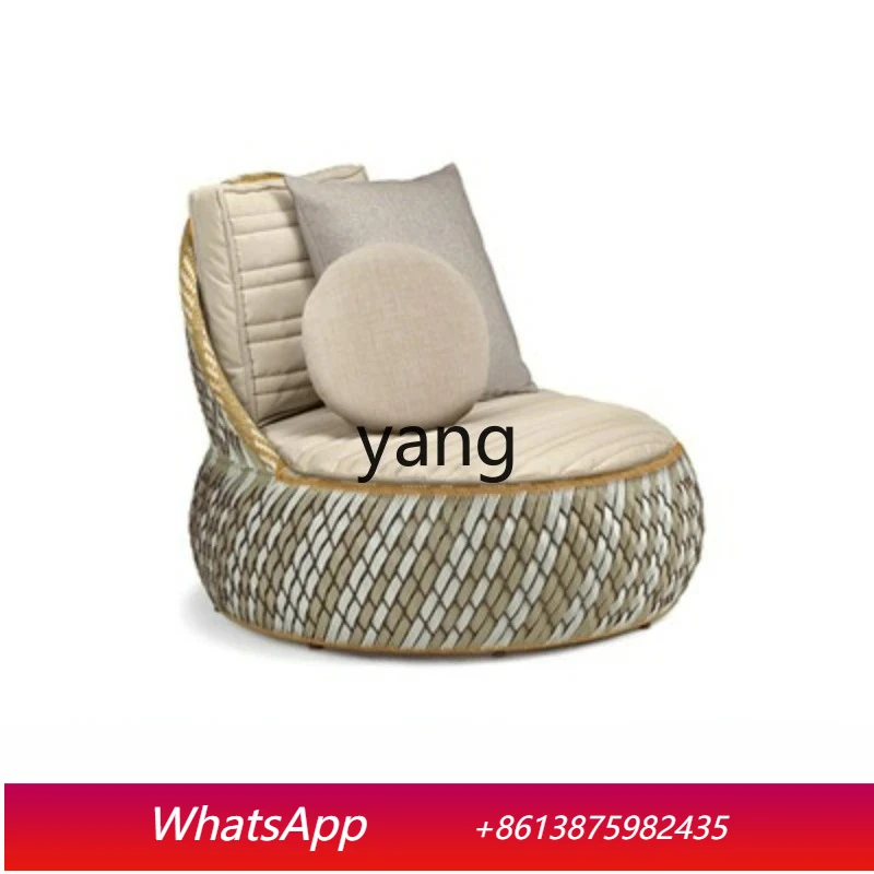 

LT rattan sofa coffee table combination terrace outdoor leisure rattan chair waterproof and sunscreen outdoor furniture
