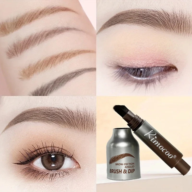 ブラシ付きの防水リキッド眉ティント、長時間持続する汚れ防止眉ティントバーム、すべての肌タイプに適し、正確に定義されています。