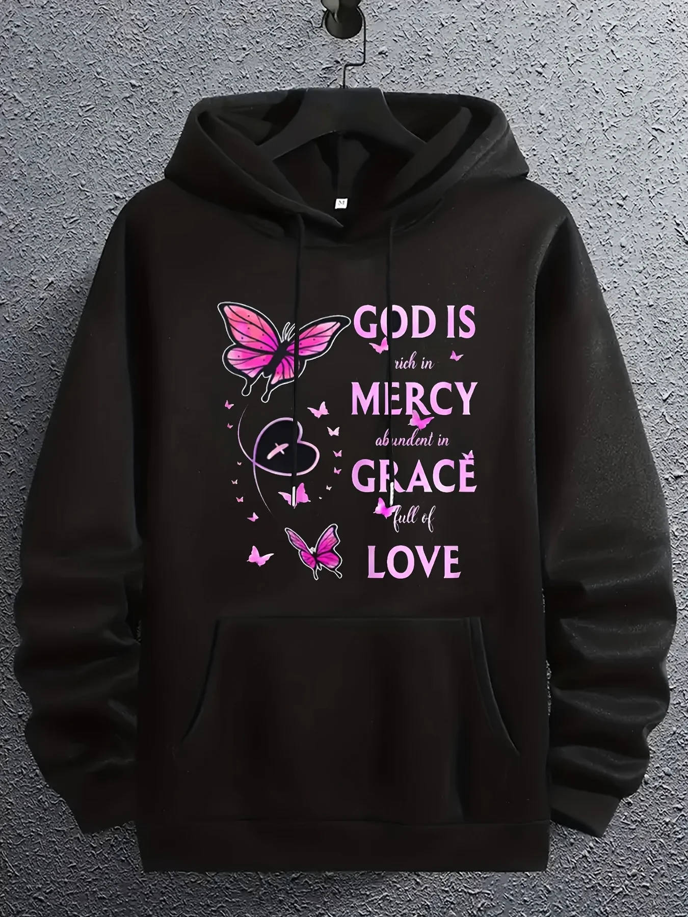

Butterfly Graphic Printing Autumn and Winter Pure Cotton Men's and Women's Hoodies Casual Outdoor Street Sports Training Brand