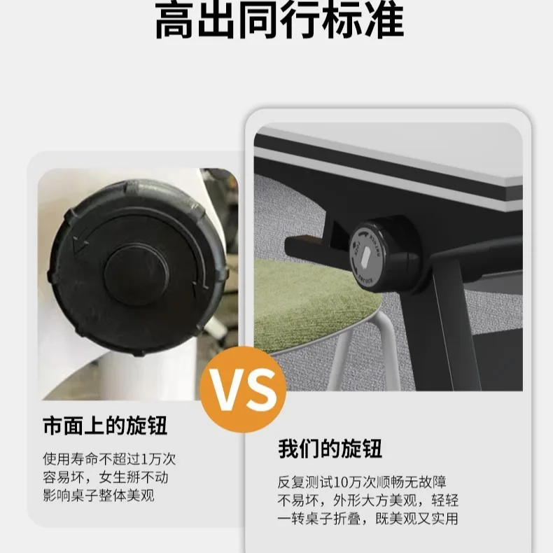 

Утолщенный складной конференц-стол с круглыми углами и колесами, подвижный учебный стол, многофункциональное агентство для репетиторства