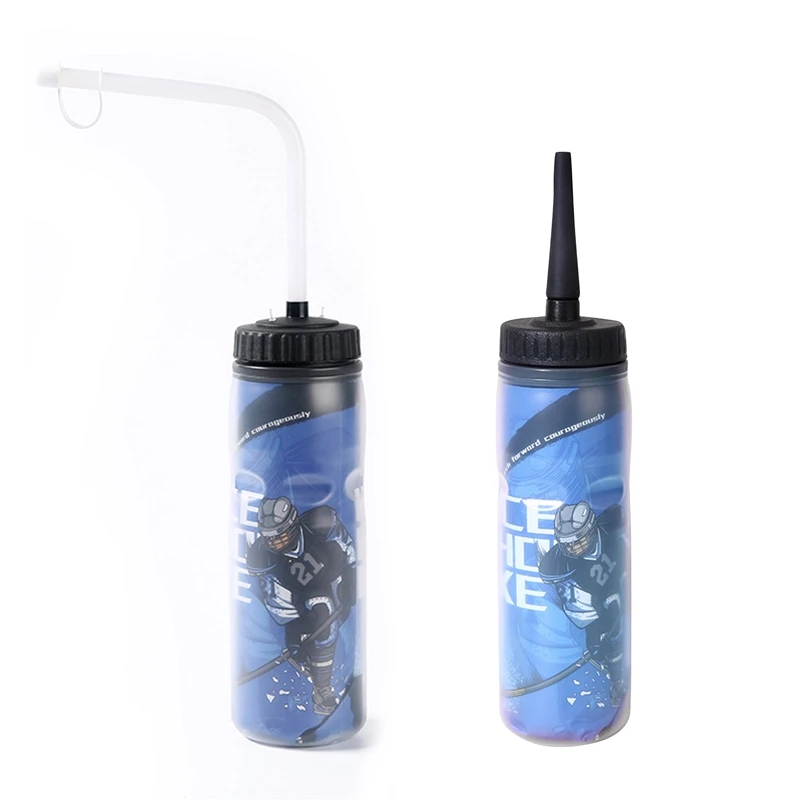 

GM-650ML Бутылка для воды для хоккея с шайбой Портативная футбольная бутылка для лакросса Классический дизайн с удлиненным кончиком Спортивная бутылка