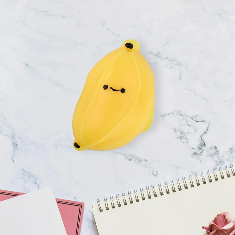 Jouets Squishy de Simulation de banane Taba, 3 couleurs, balles anti-Stress, jouet sensoriel pour adultes et enfants, cadeaux d'anniversaire, cadeaux de fête