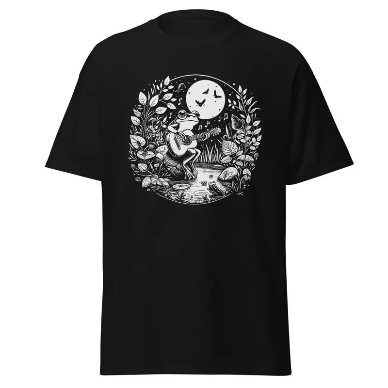 Frog Playing Guitar T Shirt 90S Retro Cottage Core Aesthetic