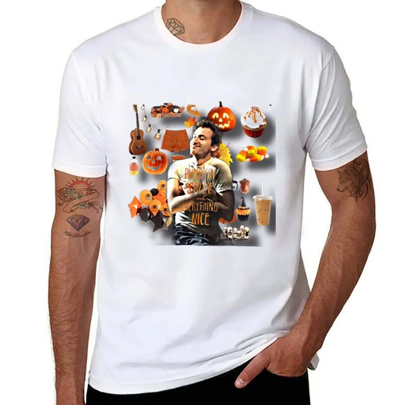

t shirt t pack tshirt Pumpkin essential shirt man cotton T-Shirt Spice