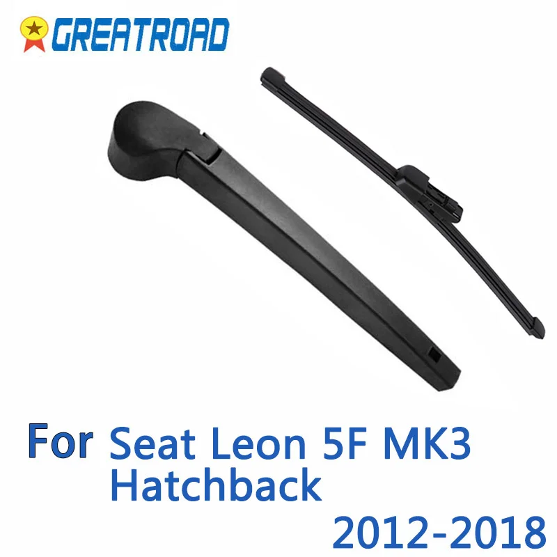 Kit de escobilla y brazo de limpiaparabrisas trasero para Seat Leon 5F MK3 Hatchback 2012 - 2018 2017 2016 parabrisas ventana trasera