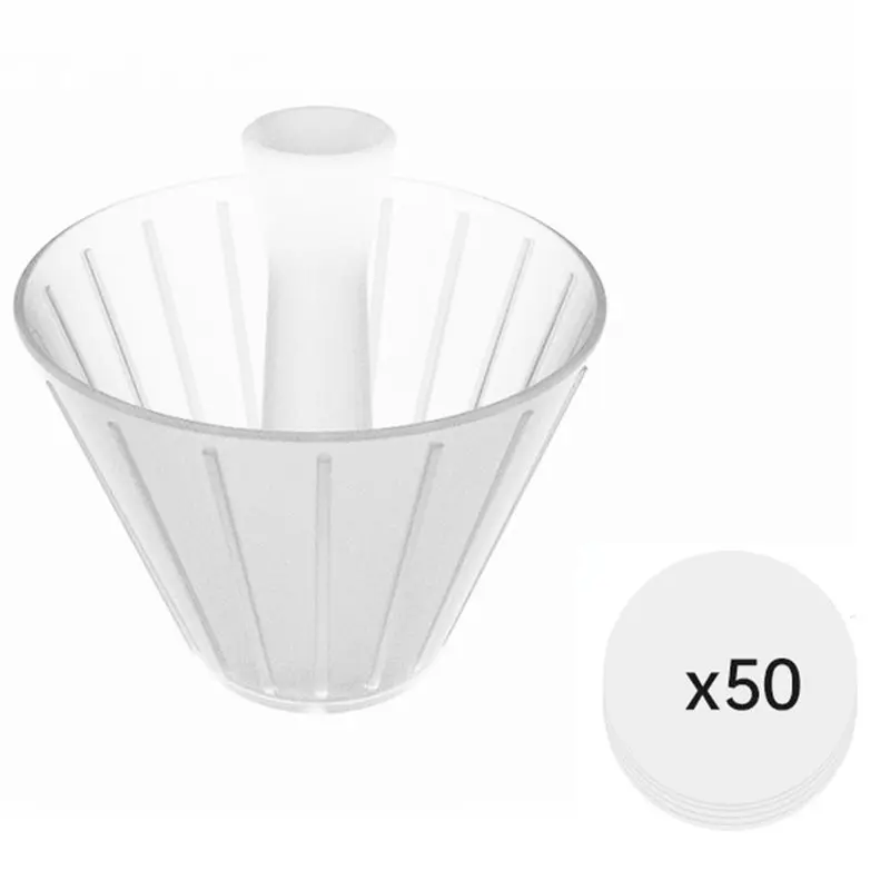 

EAS-Origami Cone Design Coffee Filter Cup Reusable Hand Brewed Coffee Dripper Strainer With 155Mm Filter Paper Transparent