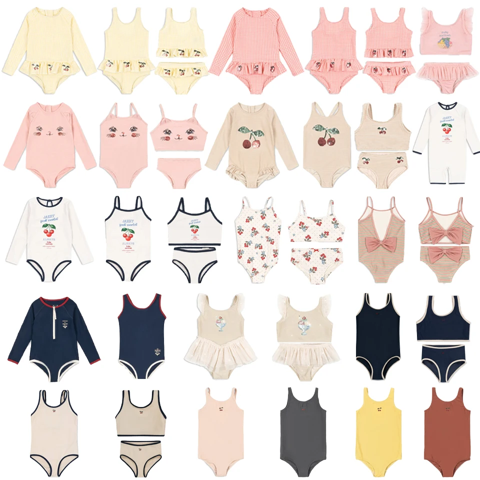 Kid Swimwear Sets 2026 Summer KS Baby Girls Swimsuits One Pieces Holiday Girl Sequin Swimming Suit Seaside Swim Bikini Vacation