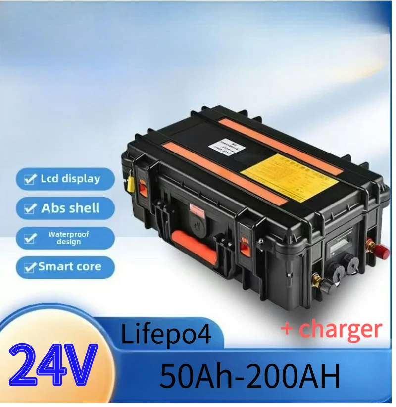 

JN Lifepo4 24V 200Ah 100Ah 40Ah 50Ah 60Ah 80Ah 120Ah 150Ah 180Ah Литий-железо-фосфатный аккумулятор для троллингового двигателя с солнечной панелью