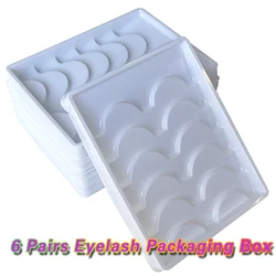 DEVOSERVICE 6Pairs Eyelash Packaging Box Without Transparent Lid Wholesale 50/100/300/500 Custom Eyelash Packaging Box