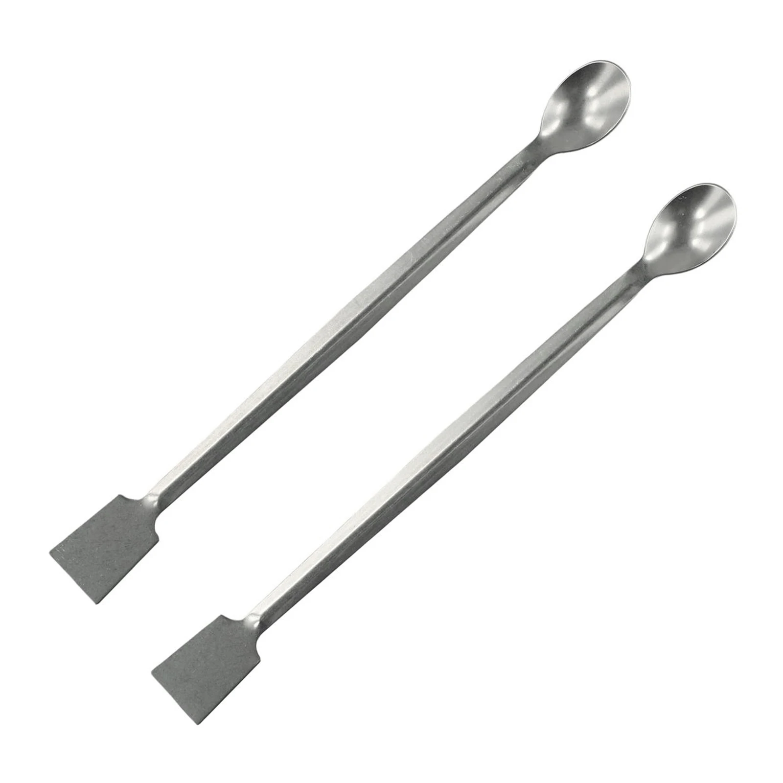 2Pcs=Stainless Steel Lab Sampling Spoon Spatula 20cm Double End Reagent=Drug Spoon ChemistryM=edical/Dental Experiment Hand Tool