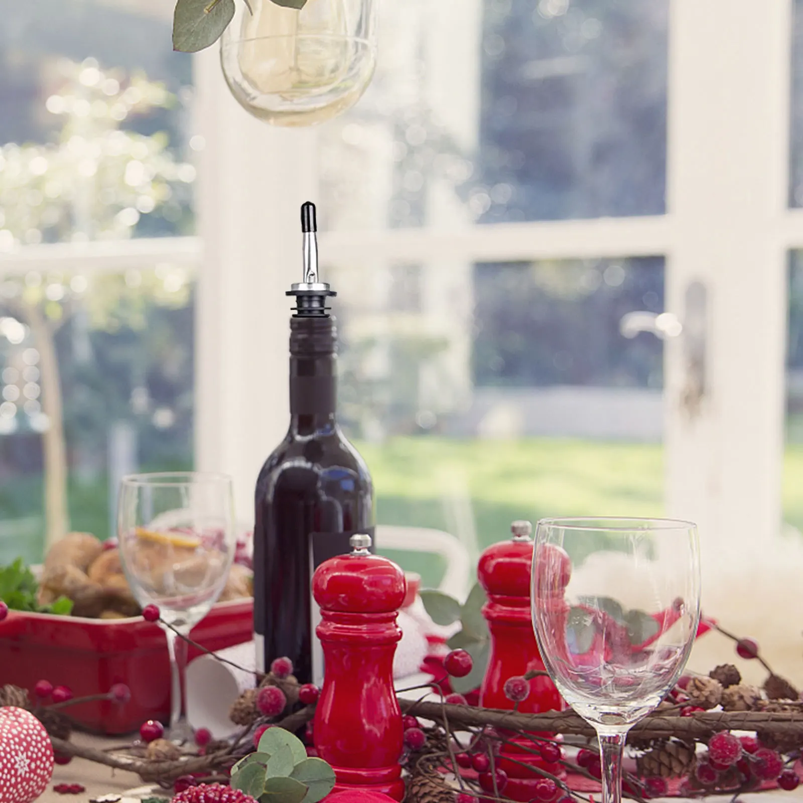 

100Pcs Pour Spout Covers for Oil Vinegar Containers Glass Dispensing Bottles Bar Bartenders Essentials Pour Spout Covers