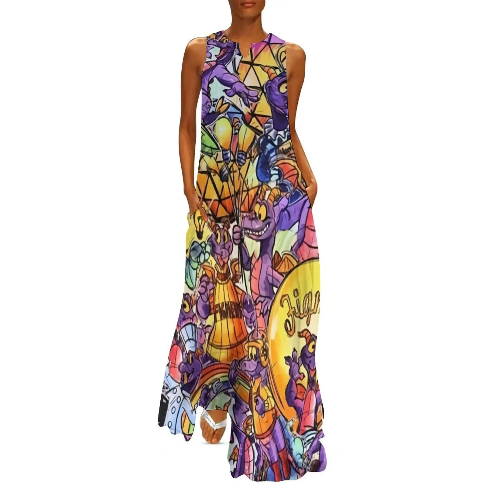 

THE ORIGINAL Figment Collage - Long Dress elegant dresses plus sizes Woman clothing Dresses