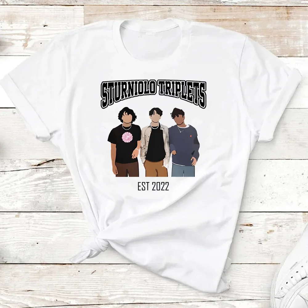 Papa's Home imprimer femmes à manches courtes col rond vêtements Sturniolo triplets t-shirt graphique t-shirts femmes vêtements