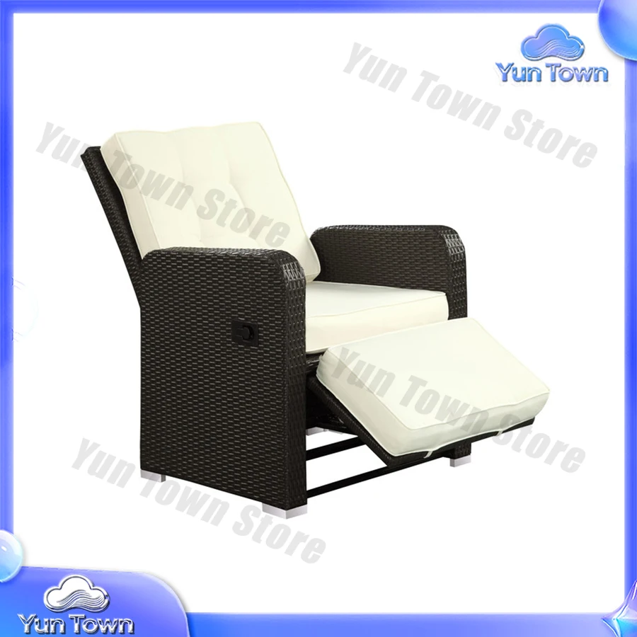 Outdoor Wicker Adjustable Recliner Chair Rattan Dining Chair Garden Aluminum Outdoor Furniture Aluminum Frame Leisure Outdoor