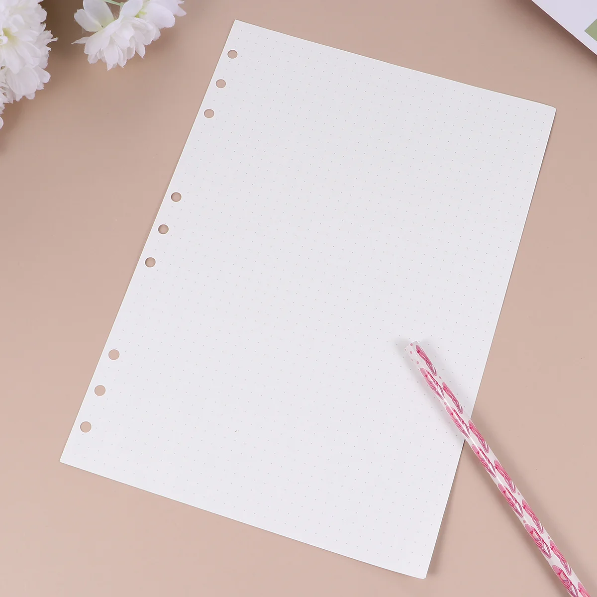 90 ورقة B5 دفتر فضفاضة ورقة الملء منقط ورقة استبدال 9 ثقوب للمجلات مدرسة السفر مذكرات مكتب الكتابة الرسم #4
