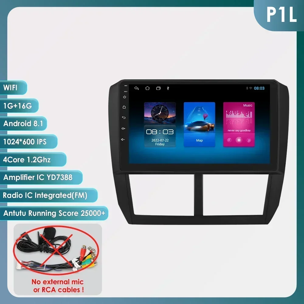 AI Intelligente Scherm Android Auto Multimedia Speler voor Subaru Forester 3 SH 2007-2013 Impreza WRX STI GPS Carplay 4G Head Unit