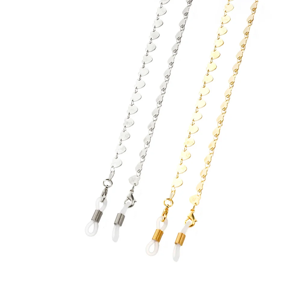 

2Pcs Eyeglasses Chain Metal Fashion Strap Anti-Slip Glasses Lanyard Cord Sunglasses Holder Eyewear Safety Retainer