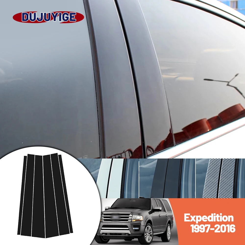 

Bright black carbon fiber door and window B C Pillar sticker suitable For Ford Expedition 1997-2016 1998 1998 1999 2000 2001