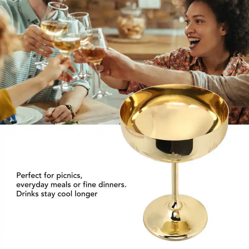 Metal Glass 304 Stainless Steel Goblet Engraved Bar Party Red Wine Cup Decorative Cups hot