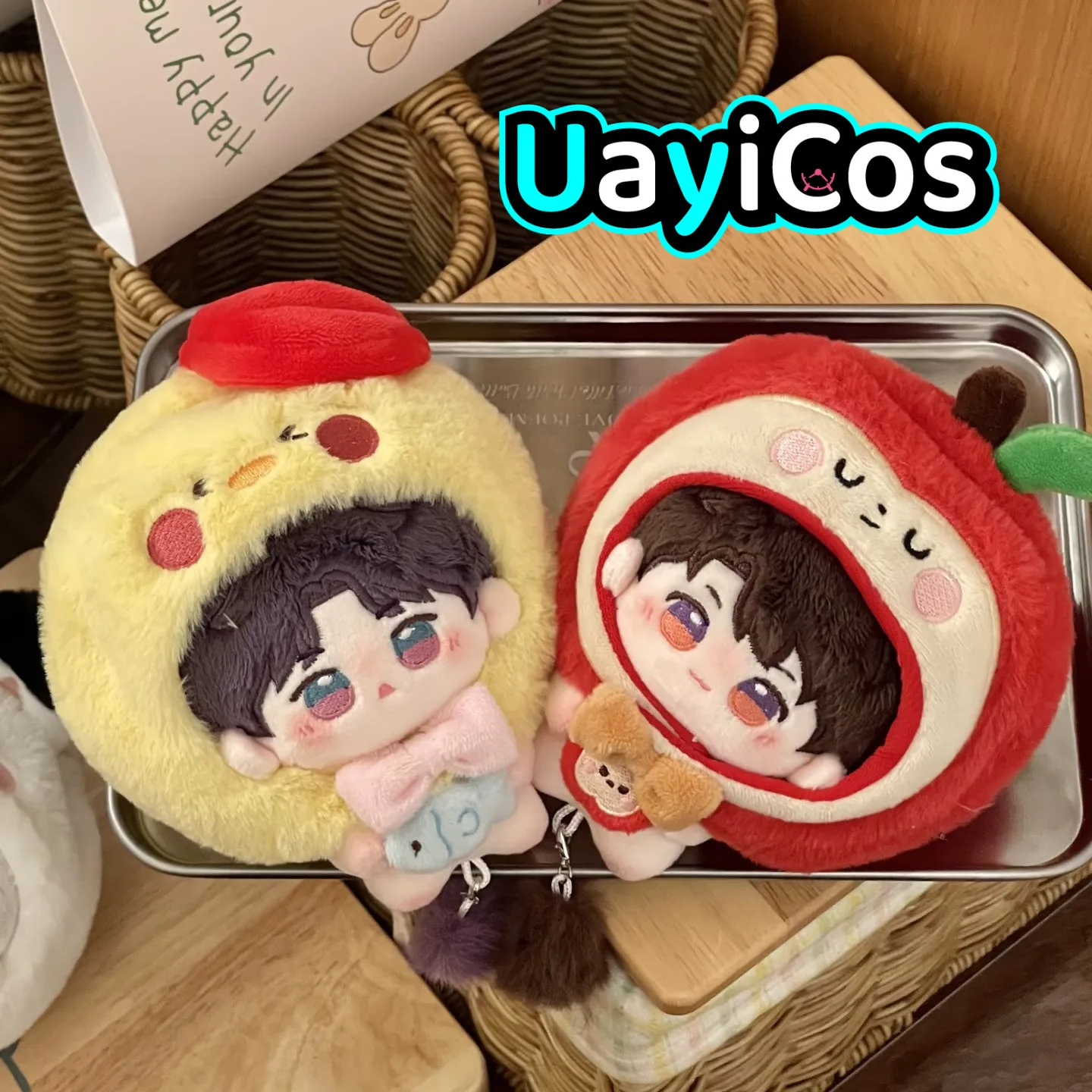 

10cm In Stock Love and Deepspace Sylus Caleb Rafayel Hoods Headgear Retaining Cap Stuffed Plushies Doll Clothes Anime Game Toy