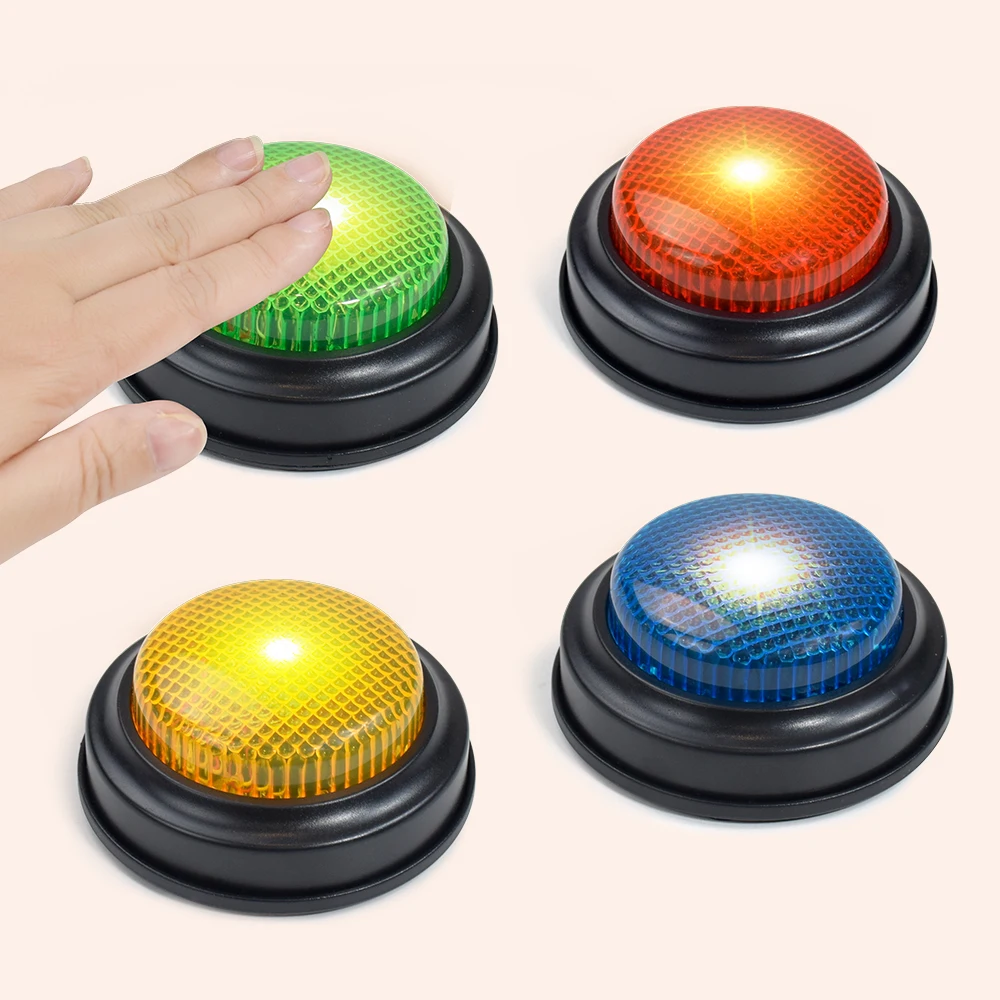 Set di cicalini per giochi di quiz per famiglie – 1/2/4/8 giocatori, programmi di giochi di risposta rapida da tavolo per bambini e adulti, luci e suoni