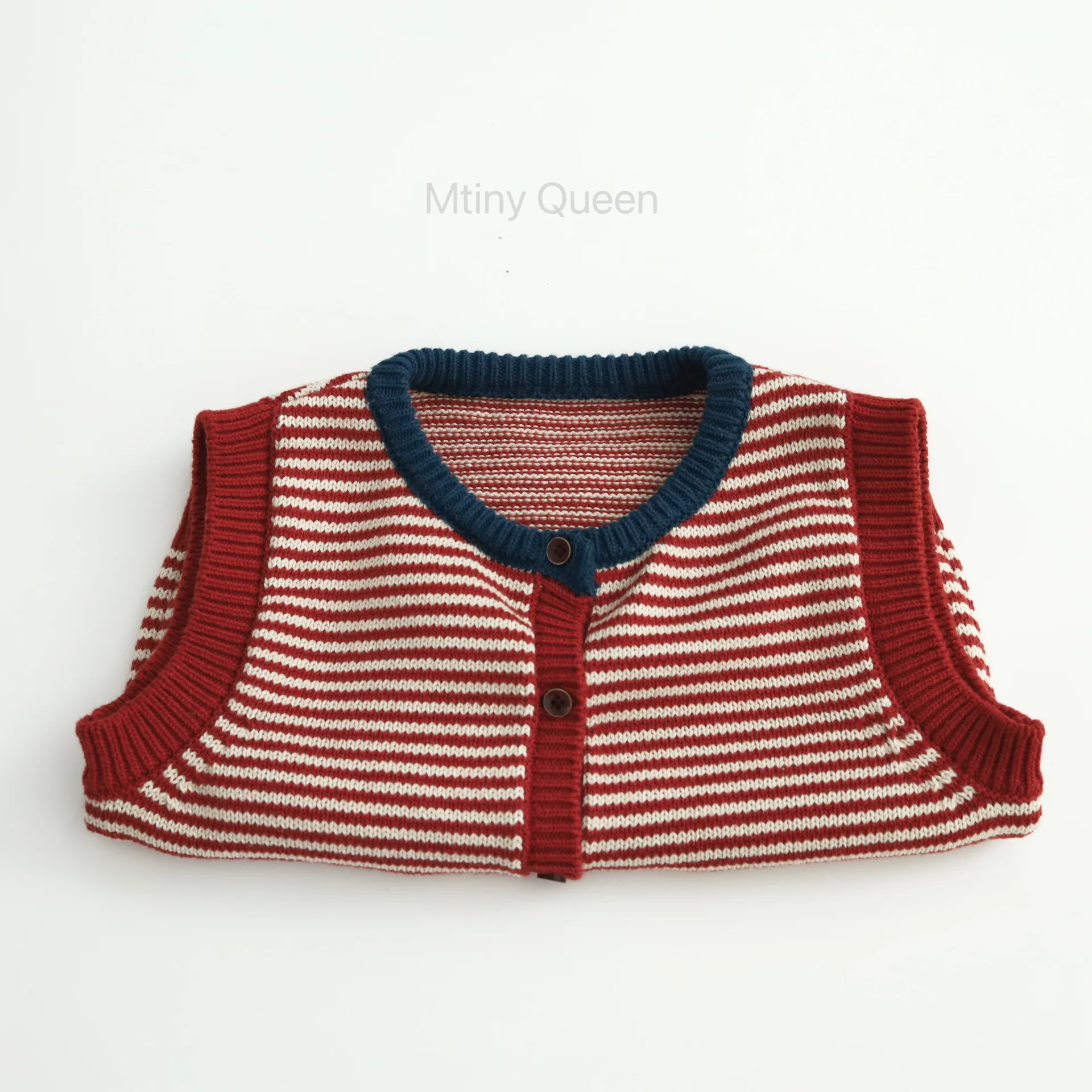

2026 Spring New Children Sleeveless Knitted Vest Boys Girls Striped Sweater Cardigan Toddler Casual Vest Jacket Kids Clothes