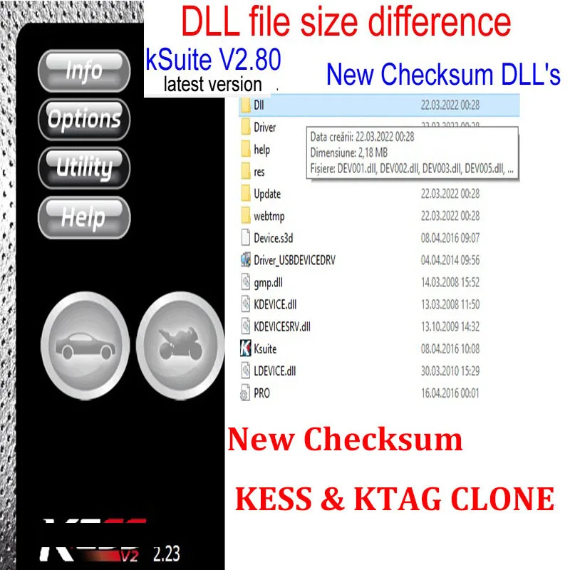 Nuovo Checksum 2022 KESS & KTAG CLONE con Software Ksuite 2.80 per Kess V5.017 ECU Programmer ECU Chip Tuning Tool