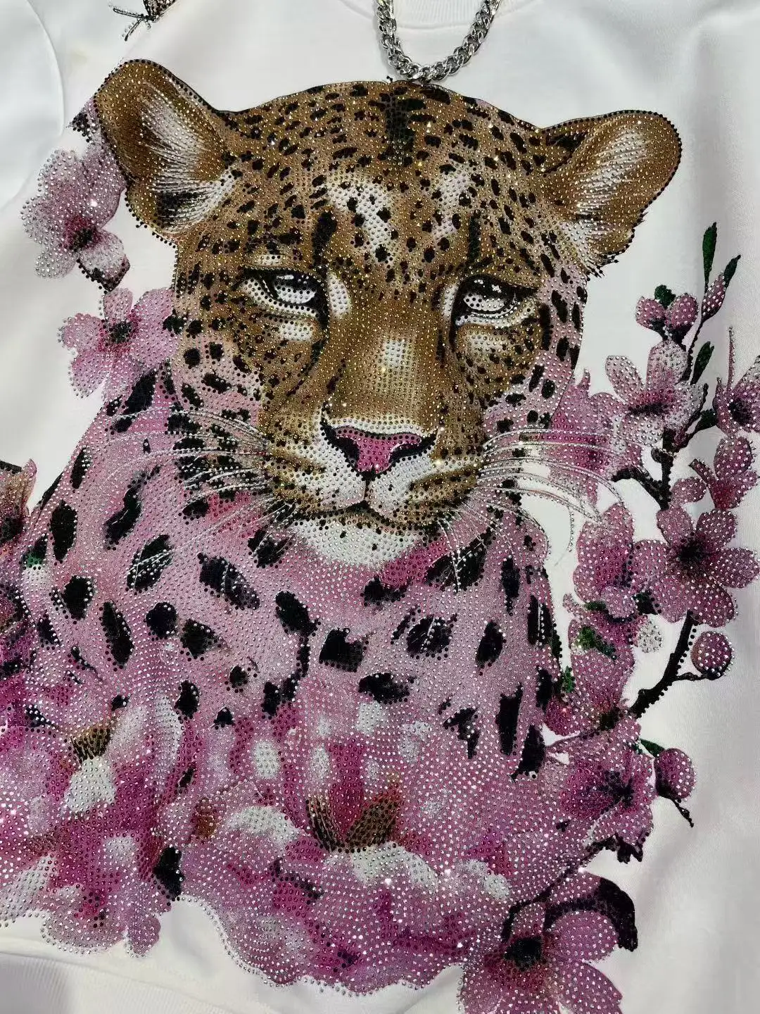 2025 New Autumn Fashion Trendy Casual Versatile Sweatshirt Loose Heavy-duty Rhinestone Round Neck Long Sleeve Sweatshirt for Men