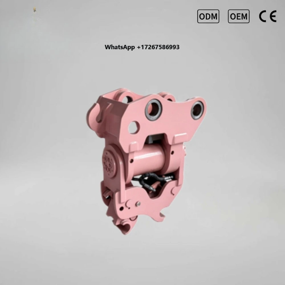 Hot Sale 180 Degree Rotating Hydraulic Quick Coupler for 0.8-22 Ton Excavator Attachment Change