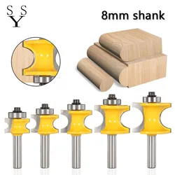 8MM Shank Bull Nose Radius Bit Router Bit Woodworking Milling Cutter For Wood Tools