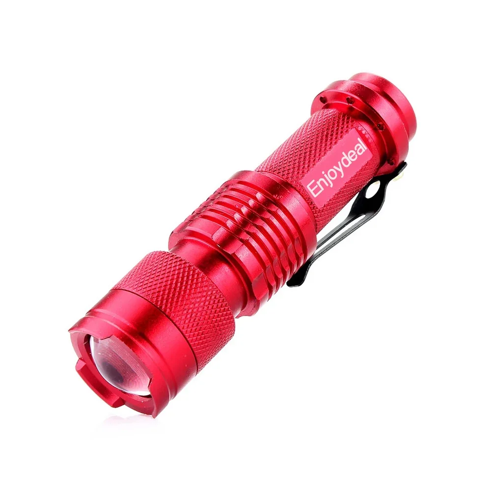 Mini Flashlight Zoomable 2000 LM ZOOM Tactical AA 14500 Battery Flashlight Torch Lamp Portable Lantern 3 Modes Dropshipping