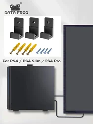 DATA FROG 3Pcs/Set Wall Mount For PS4 Console Host Rack Storage Mount Bracket Holder For PS4 Pro/ PS4 Slim Accessories 2023