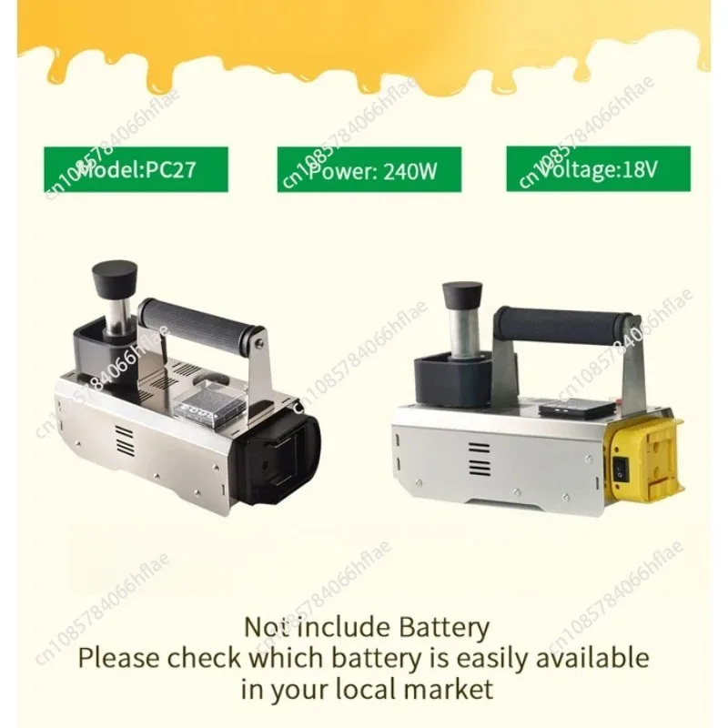 Herramienta de apicultura E, vaporizador eléctrico de fumigación, volatilizante de ácido oxálico, mata ácaros de abeja y miel, sin batería, 1 unidad