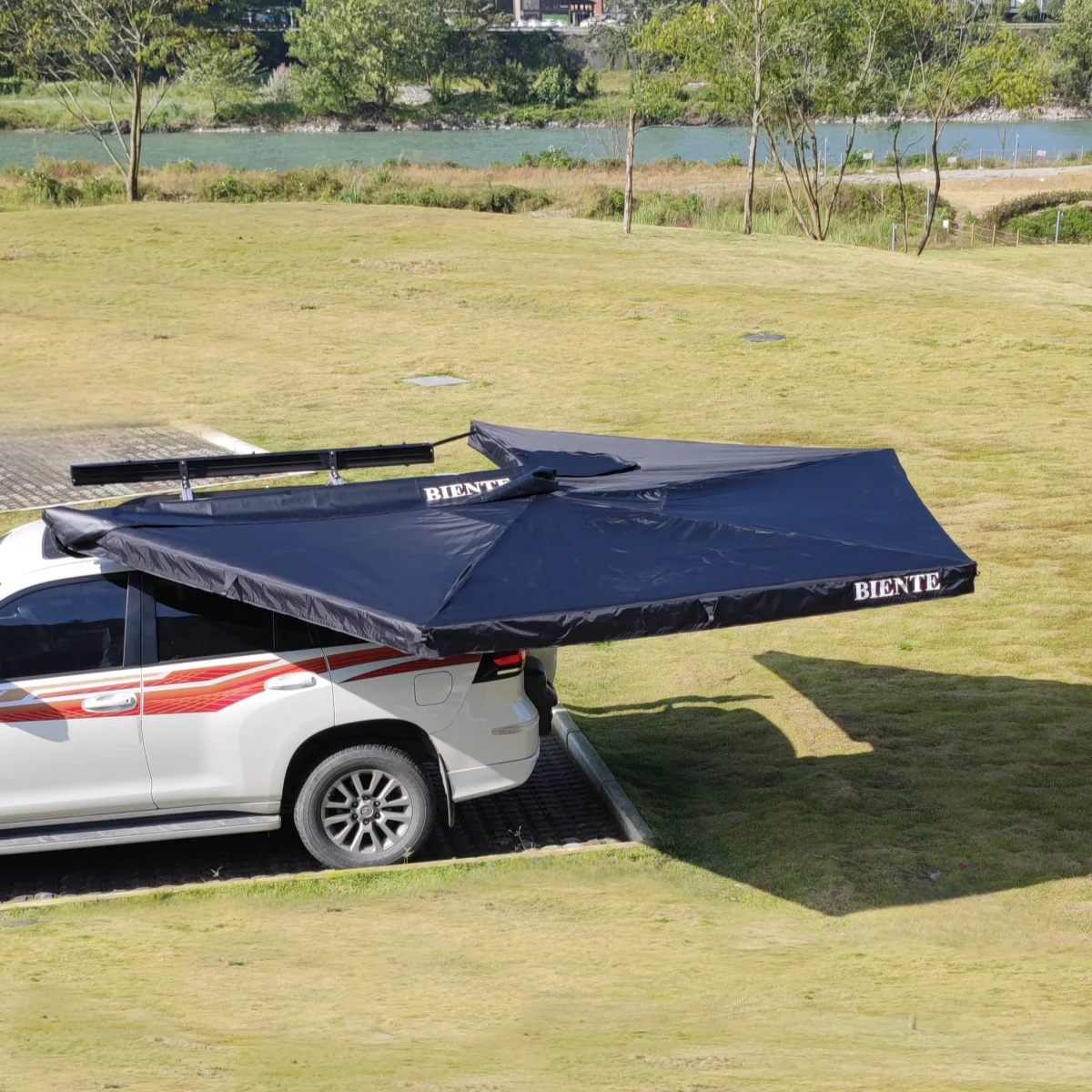 

2M Car Awning,Outdoor Camping Four-Season Waterproof Aluminum Frame Car Side Awning Tent Quick Automatic Opening Free-Standing