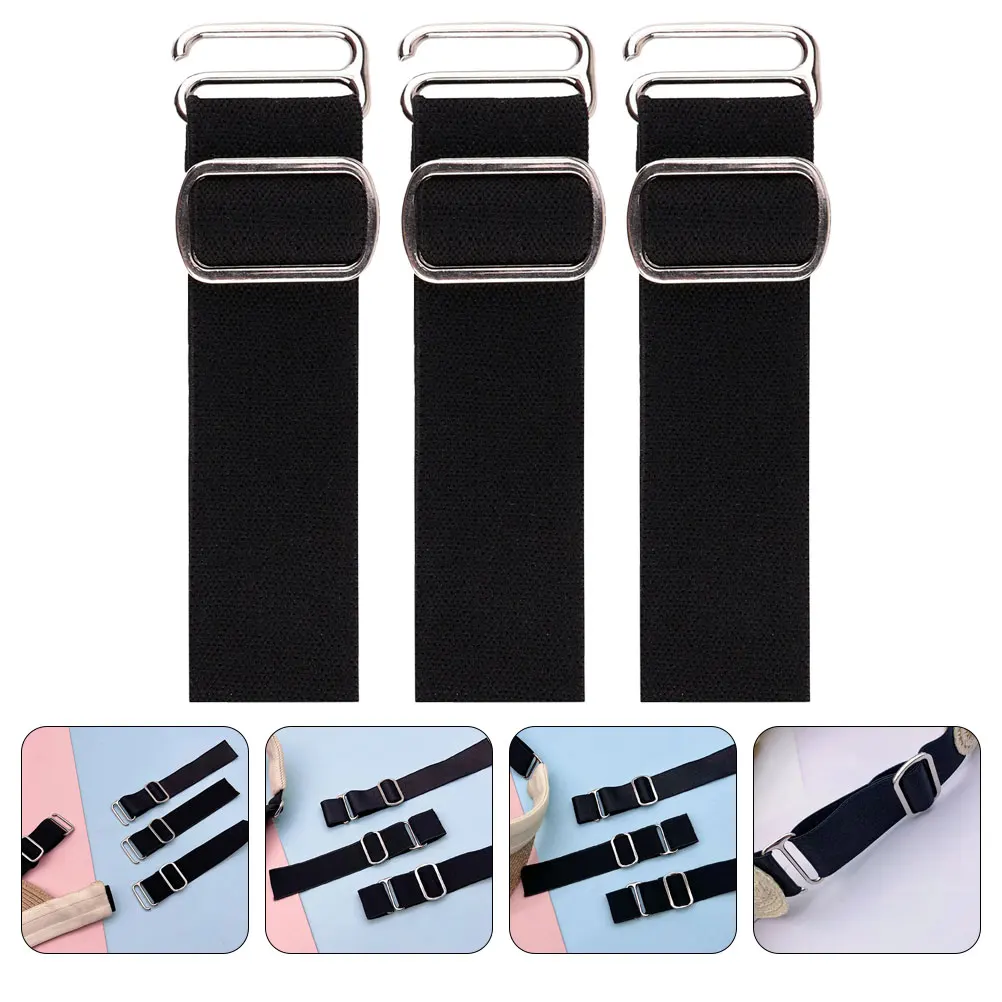 

4 Pcs Hat Adjustment Elastic Band Baseball Cap Clip Buckle Belt Repair Snapback Strap Black Buckles Accessories for Adjustable
