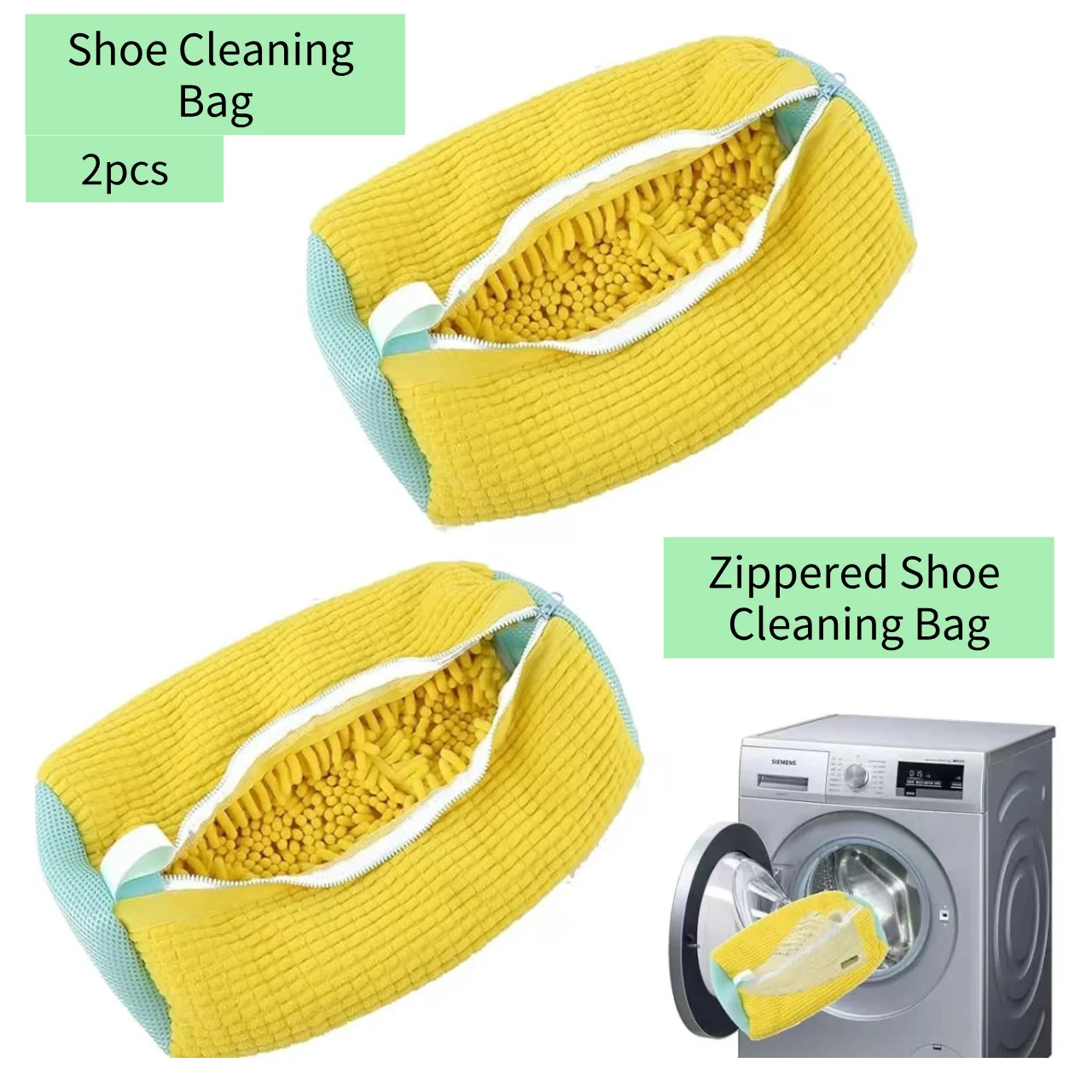 شبكة وسادة حقيبة الأحذية مكونة من 1/2 قطعة | حقيبة واقية لأحذية الغسيل | حقيبة غسيل غسالة الأحذية الجديدة المصنوعة من ألياف البوليستر الناعمة لعام 2026 #6