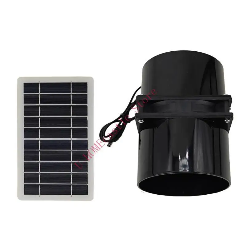 63HF Attractive Solar Panel Exhaust Fan 12V Efficient Ventilation for Attics Greenhouse and More Sturdy ABS Construction