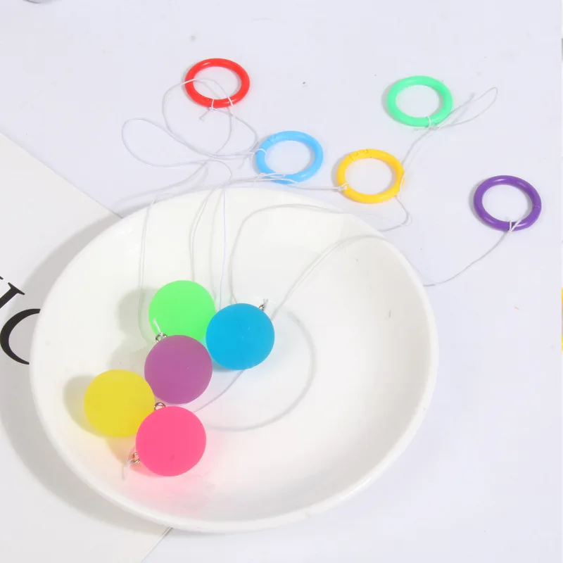 Jouets nostalgiques d'enfance, balles rebondissantes pour enfants, jeu de sport à doigts colorés, jouet interactif, petit cadeau, 5 pièces