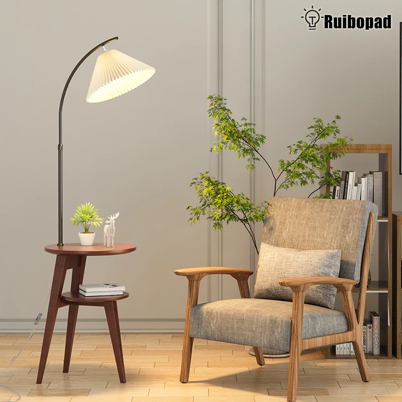 Drewniana Led lampy podłogowe Nordic Corner lampka nocna projektant stojak Led Lights sypialnia salon dekoracja Home Decor