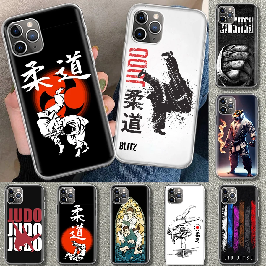 Judo jiu jitsu BJJ Brazilian Phone Case Cover for iPhone 11 12 13 14 15 16 Pro Max Apple X XS XR 7 Plus 8 + Art Customized Funda