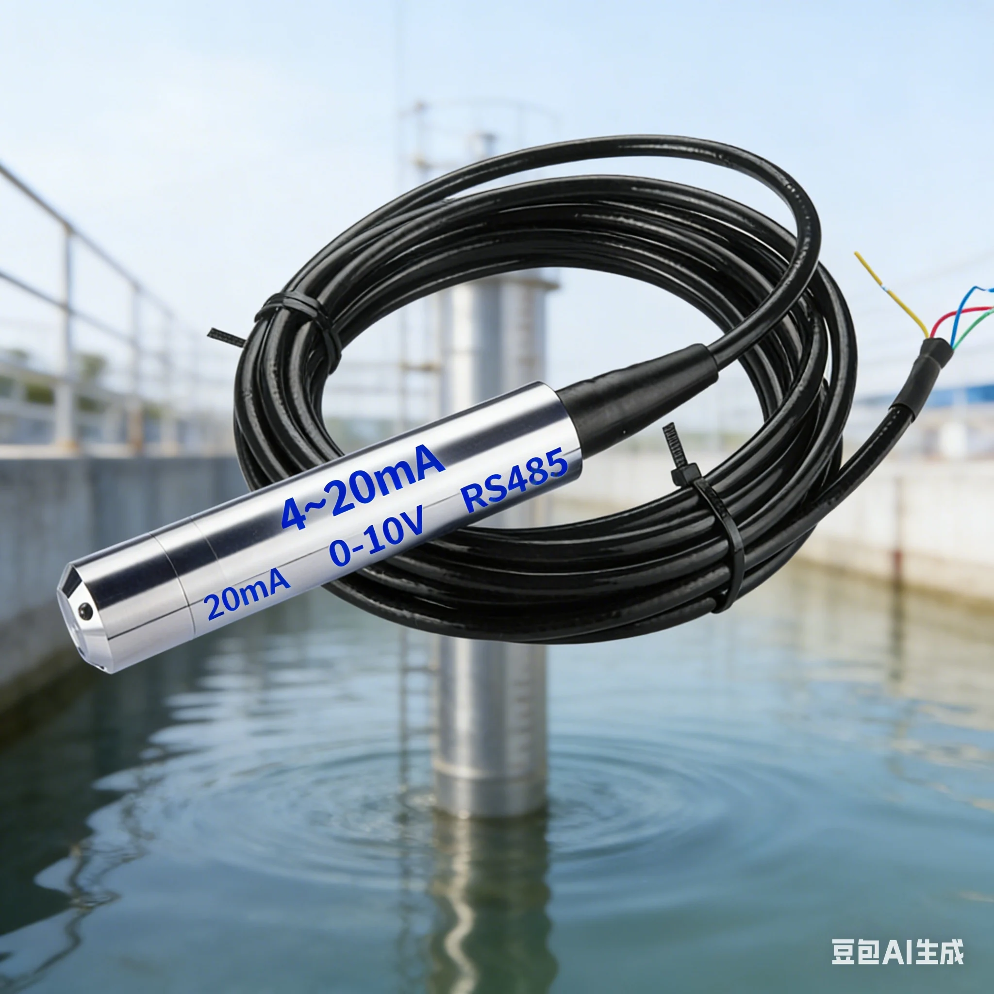 0-500M Range Hydrostatic Liquid Level Transmitter 4-20mA 0-10V 0-3.3V Output Water Pressure Level Sensor Probe 0-5M 10M 15M 20M