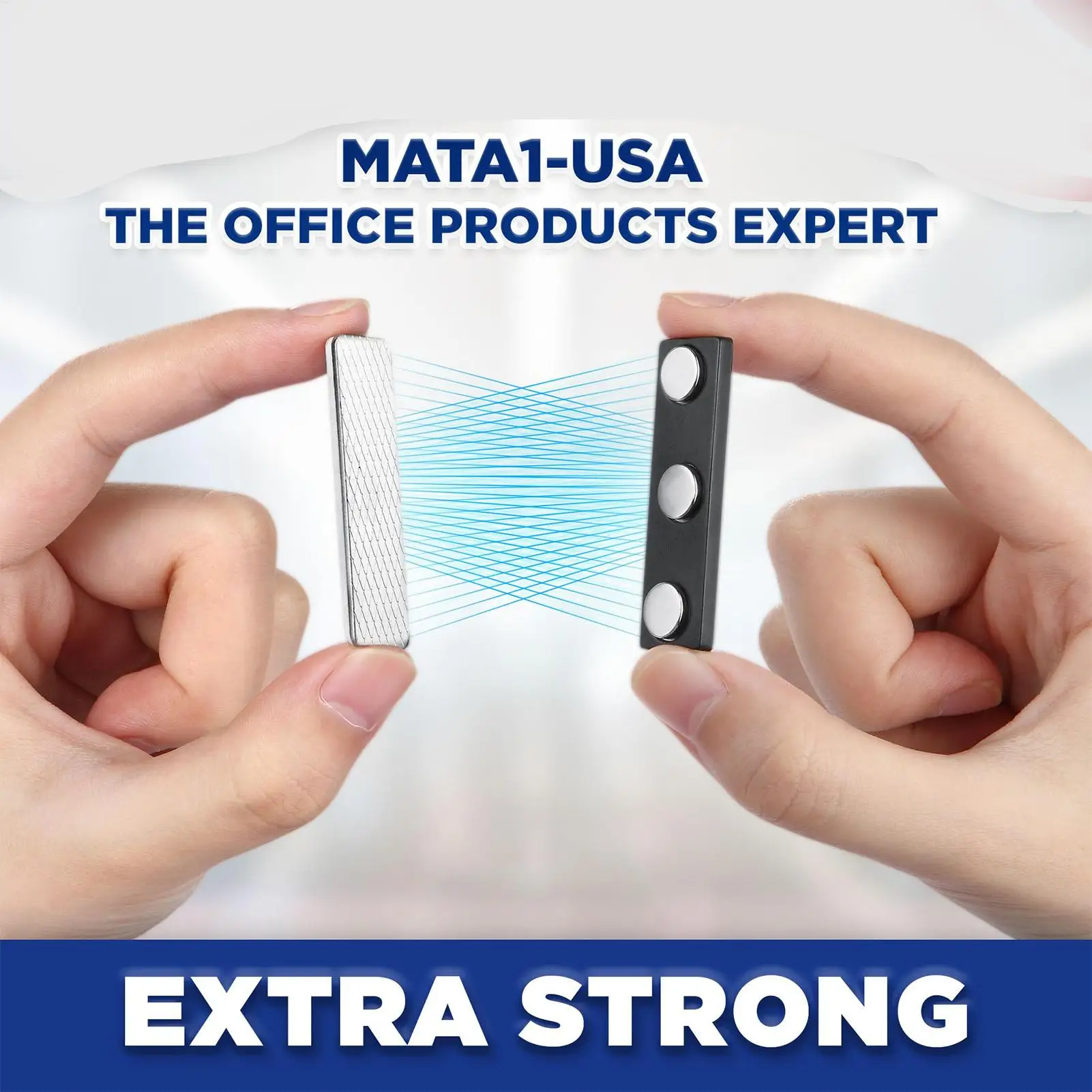 Strong Magnetic Name Tag Badge Metal Fastener ID Cards Durable Attachment Holder for Clothing Uniform Employee Exhibition